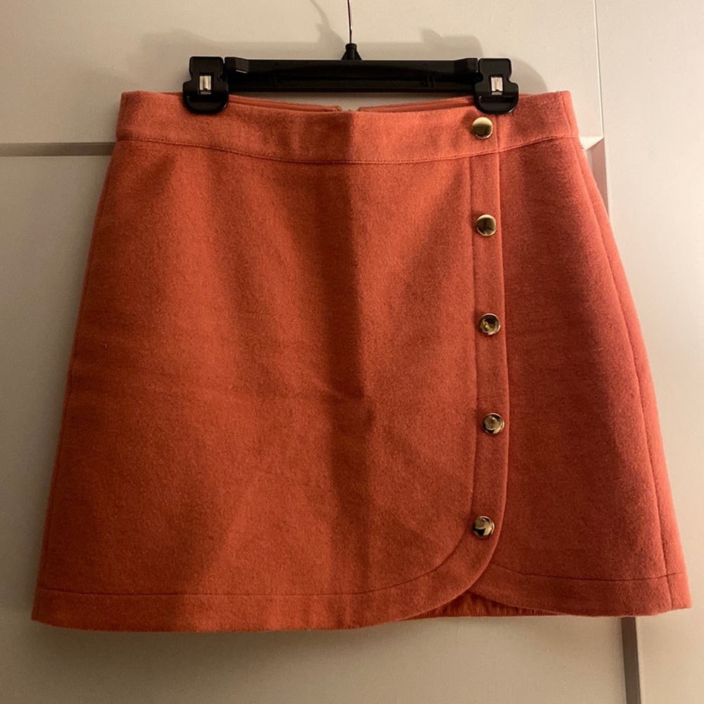 LOFT Skirt with Gold Button Detail
